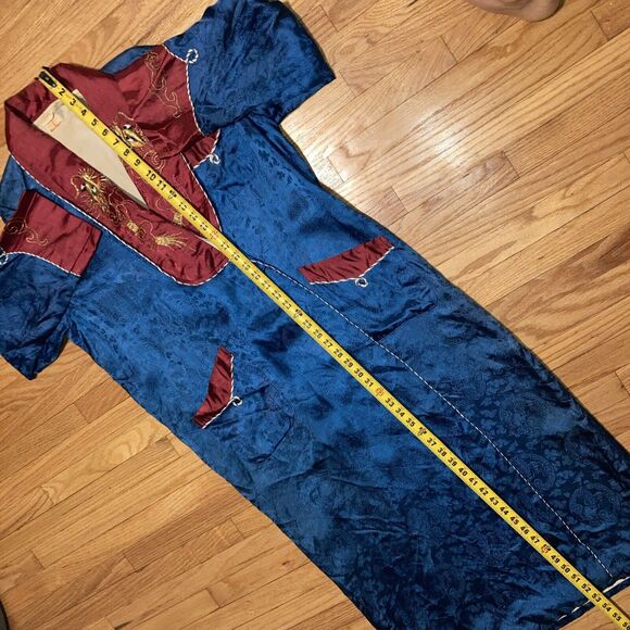 Vintage 1940/50's Japanese Silk Smoking Jacket~Embroidered - Picture 10 of 10